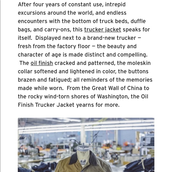 Filson x Levi's Tin Cloth Oil Trucker Jacket Sz S - Picture 14 of 15